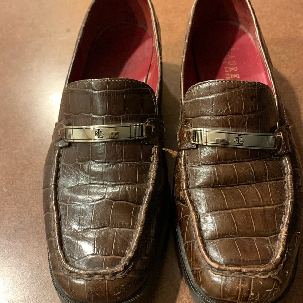 Brown Leather Ralph Lauren Loafer